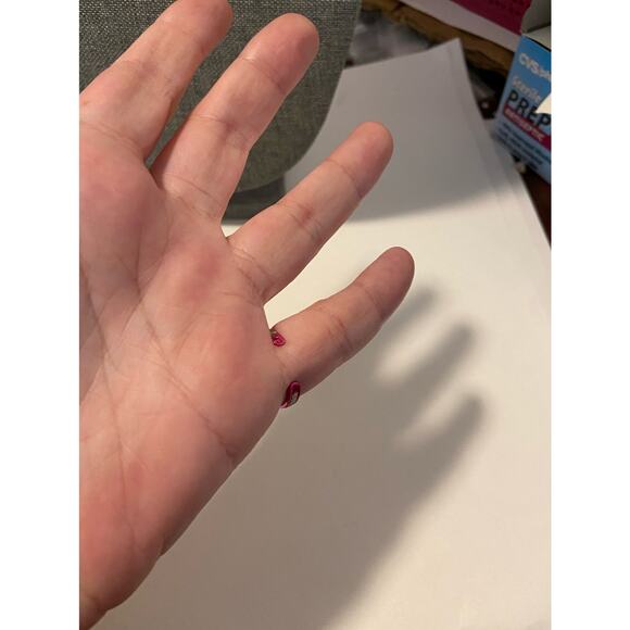 Bright pink glitter toe ring size 4.5 - Picture 2 of 4